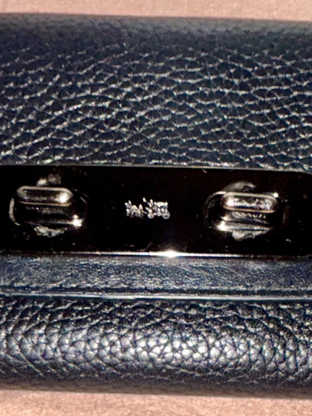 Coach Swagger Slim Envelope Wallet Black pebbled leather & Turn Lock Hardware